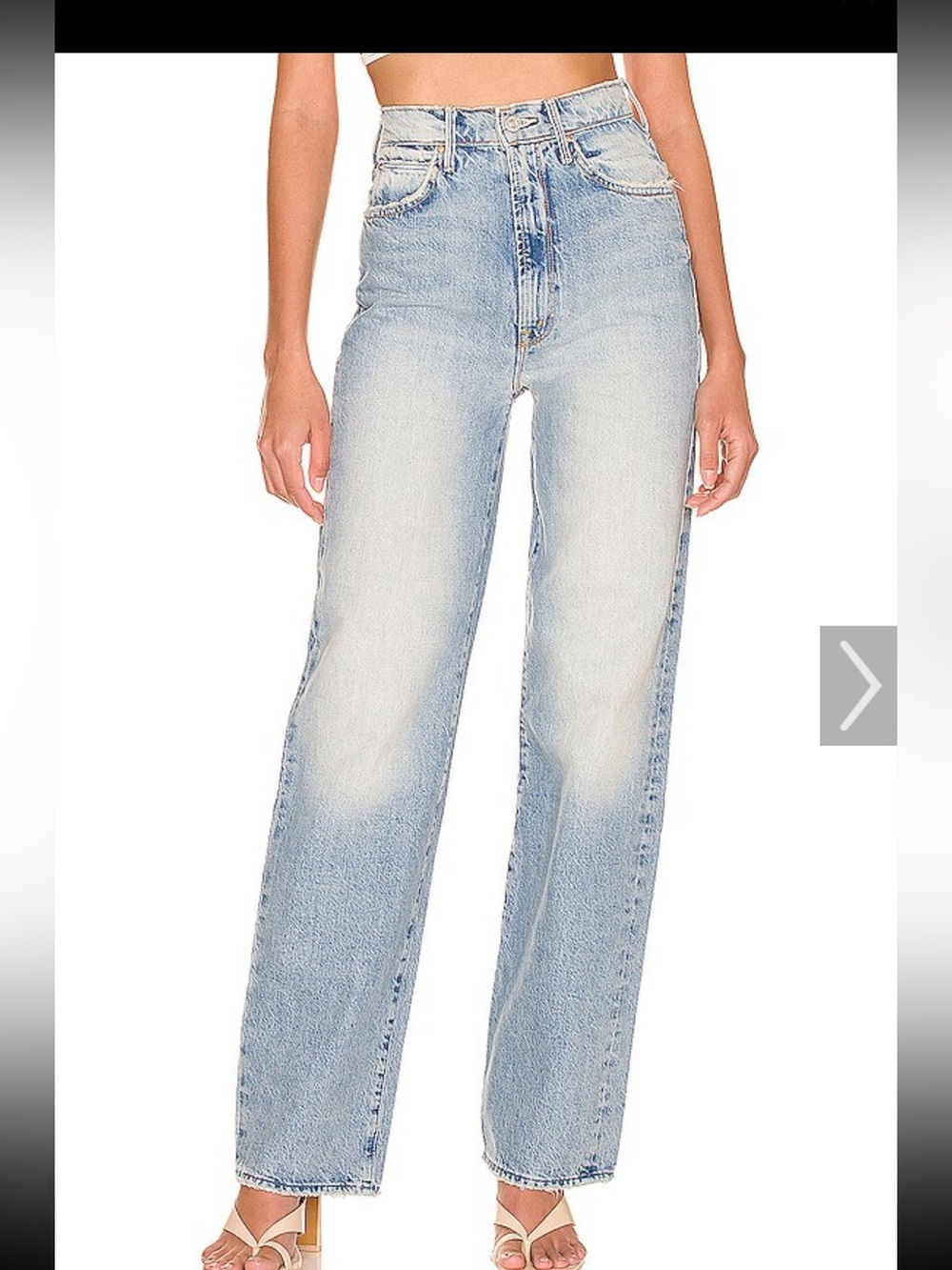 MOTHER Light Blue High-Rise Straight Leg Jeans